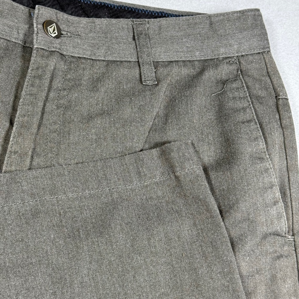 Volcom Frickin Modern Stretch Chino Pants Mens 32 Charcoal Grey Skateboard